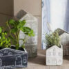 Frosted-Ceramic-Pot Ceramic Village House Planter