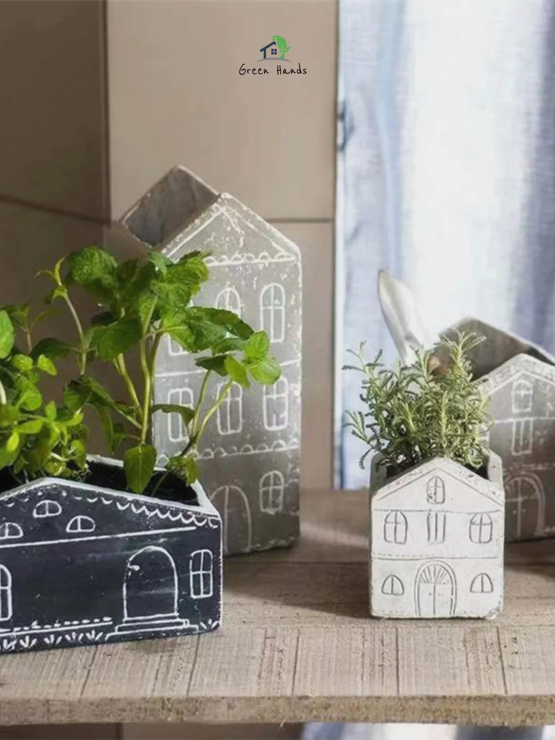 Ceramic Village House Planter
