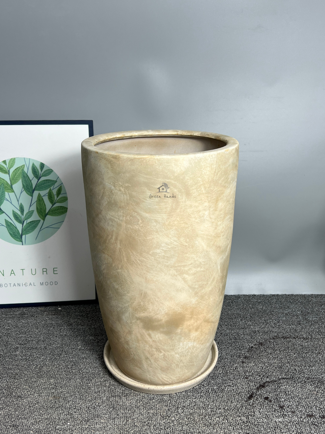 Elegant Egyptian Marble Slate Beige Ceramic Pots | Dubai & Abu Dhabi - Image 4